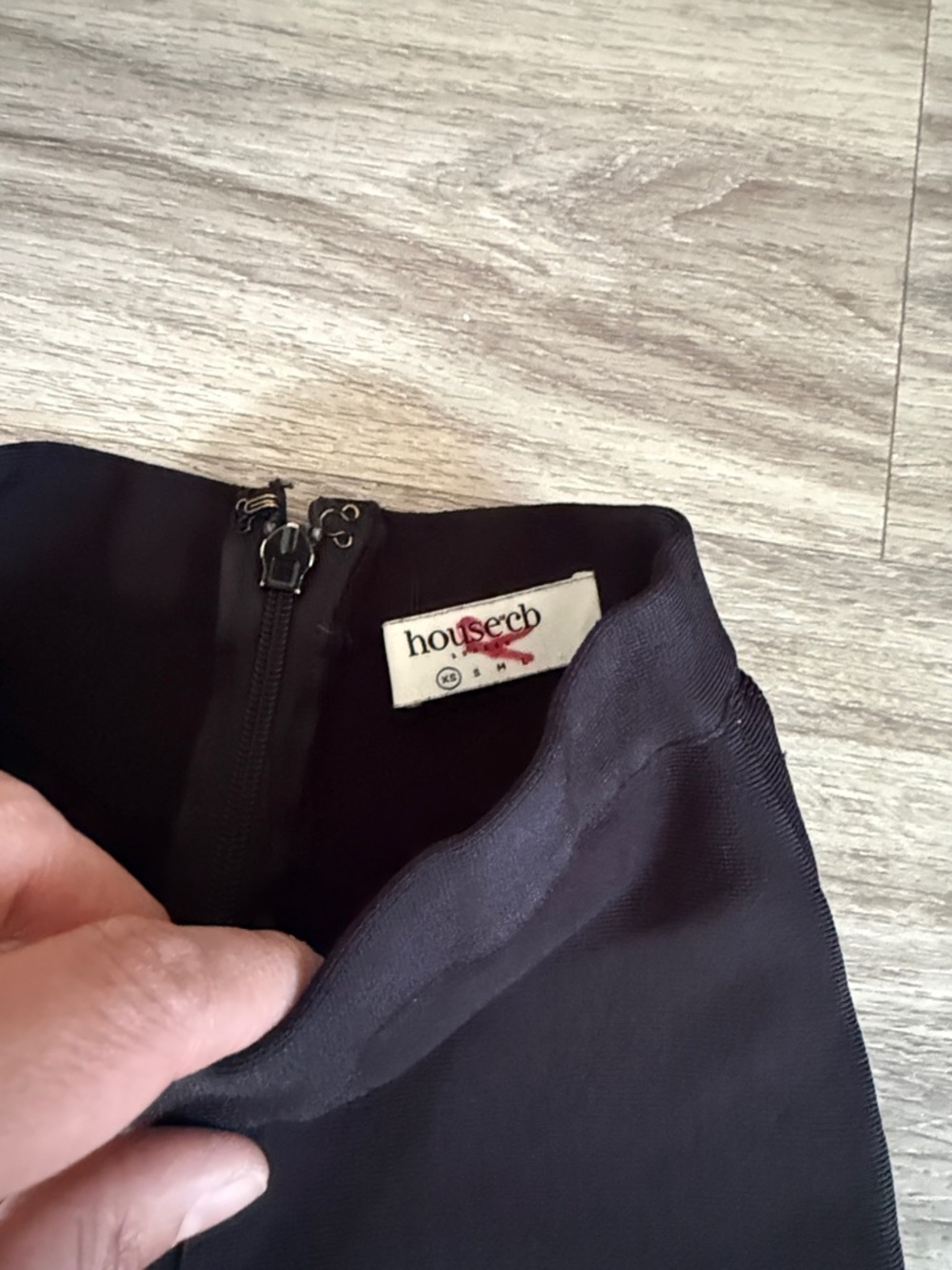 House of CB Black Bootcut Mid Waist Pants Split Hem Size XS - Picture 4 of 6